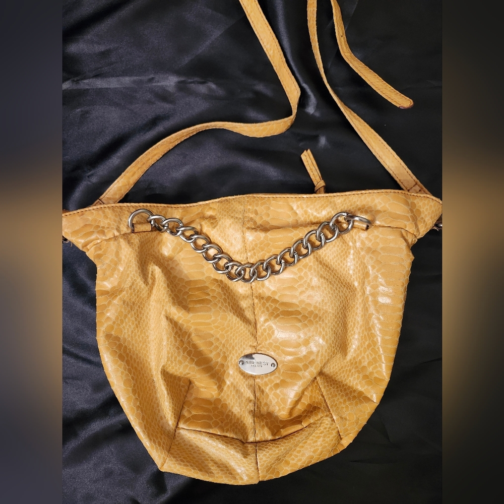 Nine West Yellow Snake Print Bag
